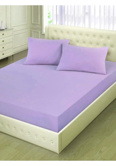 Lionas Lastiksiz Çift Kişilik Çarşaf Takımı 220x240 Çarşaf + 2 Yastık Kılıfı Lila