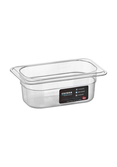 1/9 Dikdörtgen Pc Gastronom Küvet Gövde 176x108x65 çok renkli