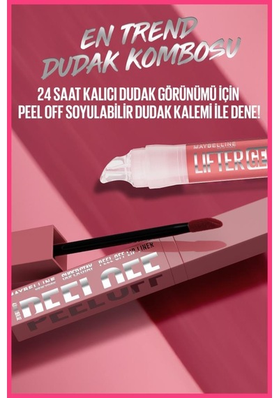Super Stay Dudak Tinti Peel Off 005 Dawn&lifter Gel Dudak Parlatıcı 006 Strawberry Shake Dudak Kombo pktpeeloffliftergel6-11367 005 Dawn+006 Strawberry Shake