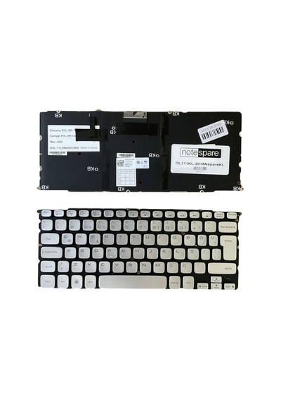 Dell İle Uyumlu Xps L511z Notebook Klavye Işıklı Gümüş Gri Tr