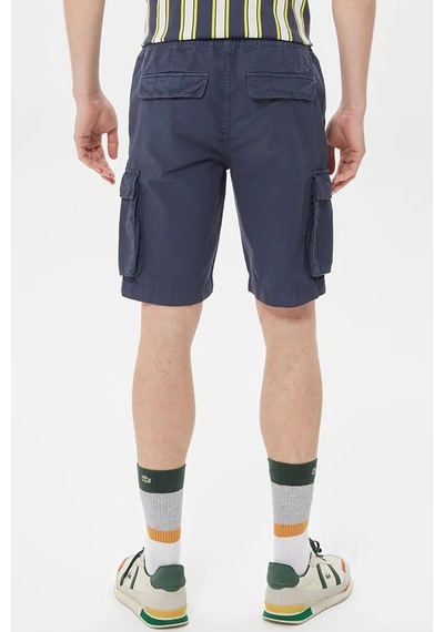 Lacoste Men's Regular Fit Cotton Bermuda Shorts Erkek Kargo Cepli Bermuda Şort Lacivert