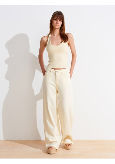 Dilvin 21052 Halter Yaka Top-açık Sarı Açık Sarı