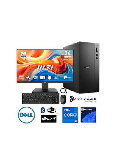 Dell Pro Tower Essential DL109D i7-14700 8 GB 512 GB SSD 24" W11P Masaüstü Bilgisayar