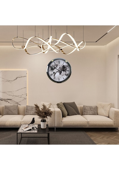 Silver Legacy World 60 X 60 Cm Metal Duvar Saati Diğer
