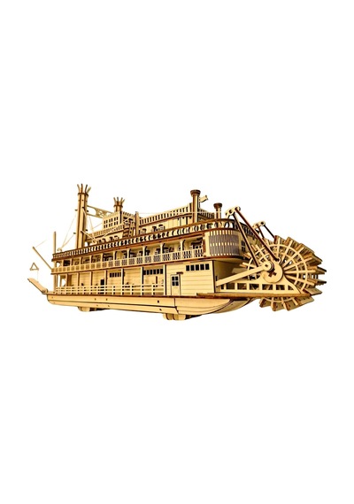 Algwooddesign Nehir Gemisi Ahşap Maket Seti 713 Parça Dıy 3d Puzzle Mississippi Buharlı Gemi Koleksiyoner Modeli