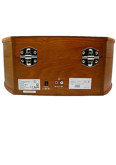 Nostaljik Özel Ahşap Kasa Retro Klasik Model Bluetooth Usb Sd Kart 33/45/78 Lik Pikap Kahverengi