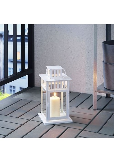 Ikea Borrby Fener, Beyaz, 28 Cm