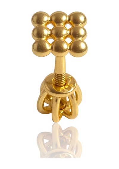 14 Ayar Altın Piercing Tragus Küpe T019