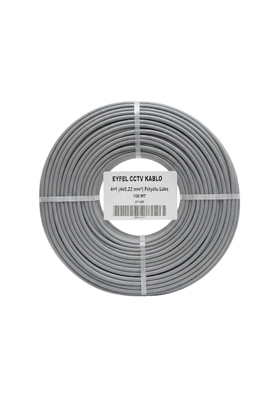Eyfel Ef-c400 2x0.22mm Folyolu 100 Metre Cctv Kamera Kablosu
