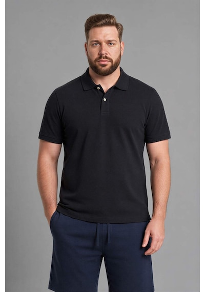 Defacto %100 Pamuk Polo Tişört H1650ax26spbk81 Siyah-bk81