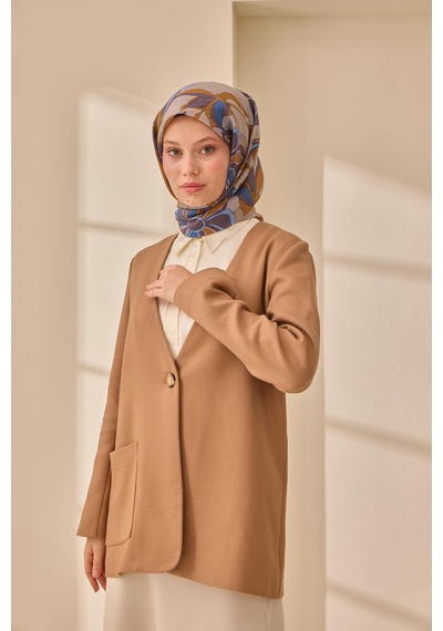Silk Home Olinda İpek Eşarp 47003-20 Toprak, İndigo, Koyu Mor, Mavi Lila
