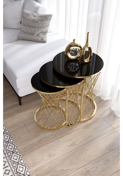 Usta Mekan Hasır Telli Model Gold Zigon Siyah Temperli Cam Gold - Siyah