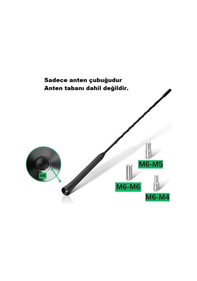 Nissan Qashqai 2007-2013 Uyumlu Çubuk Tavan Anteni Oto Tepe Anten Yüksek Çekim Araç Radio Anteni 40cm