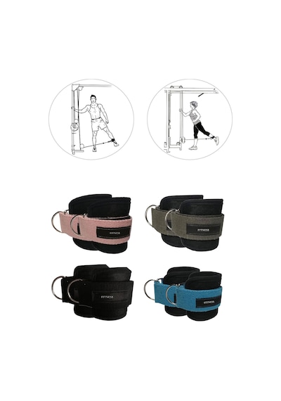 Spor Byfit Ayak Bilek Kayışı D-Ring Ağırlık Çekiş Aparatı - MAVİ mavi