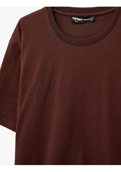 Koton Regular Fit Kısa Kollu Bisiklet Yaka Basic Pamuklu Tişört Mor 6sam10005mk Koton Regular Fit Kısa Kollu Bisiklet Yaka Basic Pamuklu Tişört Mor 6sam10005mk