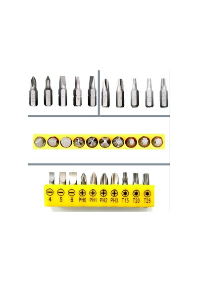 Omeniv Çift Uçlu Tornavida + 10 Uç Set Outdoor Bisiklet Kamp Hobi