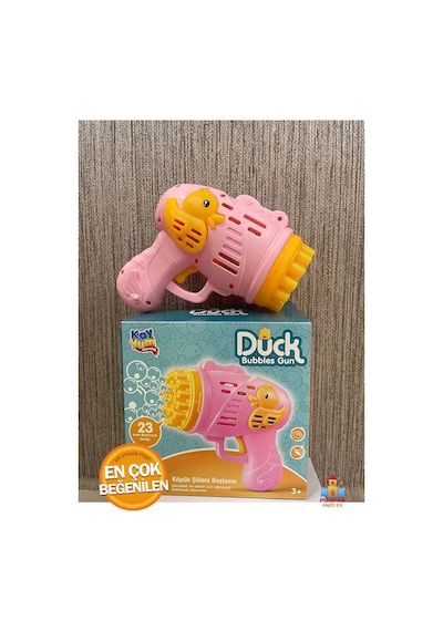 Pembe Pilli Köpük Tabancası - Ördek Pembe Baloncuk Tabancası Çocukların Hayal Gücünü Canlandırın