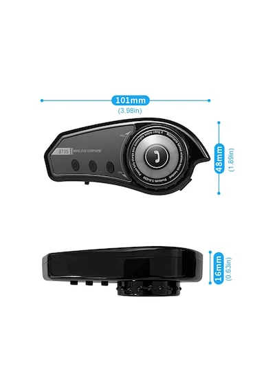 Bt35 Motosiklet Bluetooth Kulaklık Kask Interkom Kurye İçin Uygun