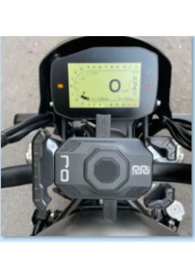 Oj Titreşim Modüllü Motosiklet Telefon Tutucu Siyah