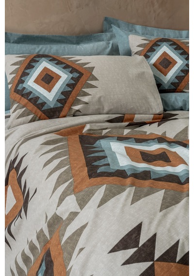 Cotton Box Ethnic Çift Kişilik Nevresim Takımı Nomad Mint