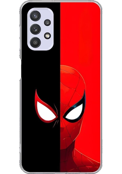 Samsung Galaxy A32 Uyumlu Şeffaf Kılıf Spider-man 2 Tasarımlı