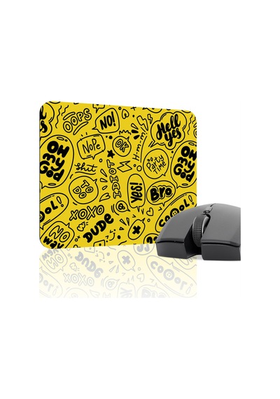 İllüstrasyon Kaymaz Dikişli Kauçuk Oyuncu Mousepad V1 - 22x18 Gaming Mouse Pad Fare Altlığı