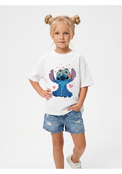 Sea Bubbles Stitch Çocuk Tişört St10382 BEYAZ