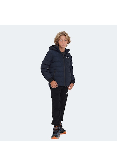 Slazenger CAPTAIN Çocuk Kapüşonlu Şişme Lacivert Mont & Kaban