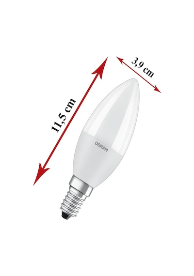 Led Mum Ampul E14, 7,5w İle 60w Aydınlatma, 806 Lümen, 4000k Günışığı, 11,5 Cm, 3 Adet Çok Renkli