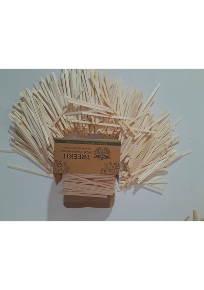Ahşap Tahta Çay Kahve Karıştırıcı 1x4x11 Cm 500 Adet Açık Ahşap