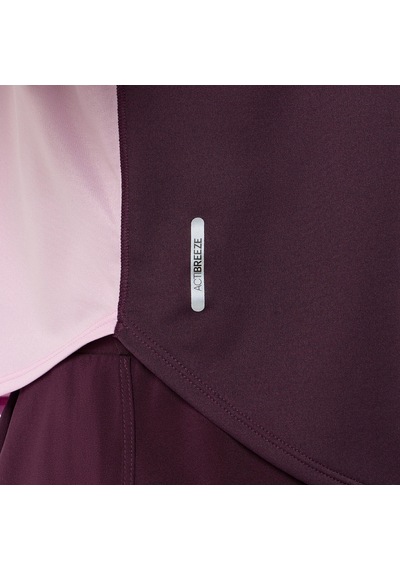 Asics Road Fade Ss Top Kadın Dark Aubergine/black Kısa Kollu Tshirt 2012d420-501