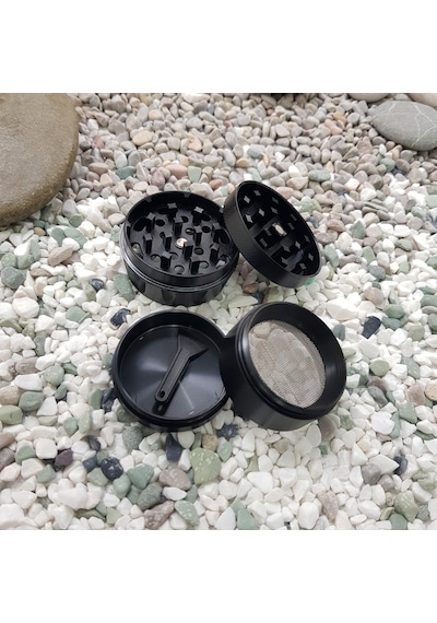 Mini Boy Siyah 43 MM Alloy Grinder Herbal Parçalayıcı  Rb86sy