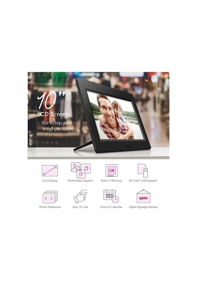 10 Inç Lcd Ekran Dijital Fotoğraf Çerçevesi Müzik Çalma Video+mp3 Diğer