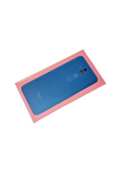 Tkgz  Mate 20 Lite Arka Pil Batarya Kapağı Cam Kamera Lensi Mavi