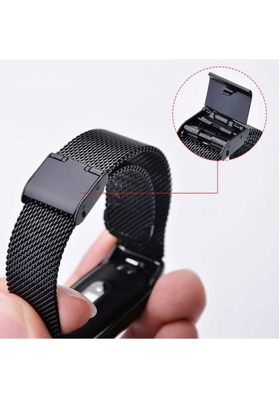 Xiaomi Mi Band 4 Mi Band 3 Kaliteli Metal Hasır Kordon Kayış