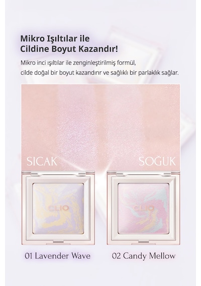 Clıo Light Setting Powder 01 Lavender Wave