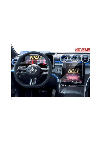 Mercedes C200 2026 Hayalet Ekran Ve Multimedya Uyumlu Set Mat Ekran Koruyucu