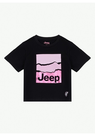 Jeep Siyah Kız Çocuk %100 Pamuk T-shirt J6sg-tst7620