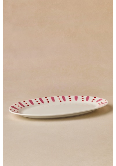 Karaca Cherry Time Kayık Tabak 30 Cm Kırmızı