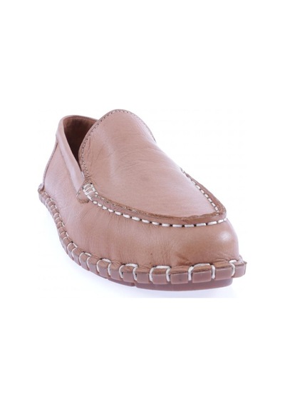 Dgn 603-23y Kadin Dikiş Detayli Loafer Ayakkabi 603-2109-R1755 Taba