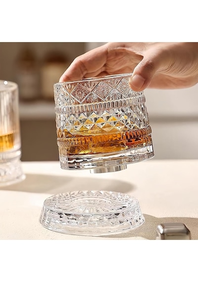Büro Ev Ofis Mutfağı İçin 280ml 360 Dönen Kristal Cam Bardak Diğer