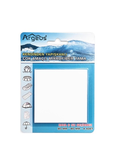 Nola Shop Argeus 4'lü Fiber Çanta Delik Tamir Yaması Beyaz Çok Renkli
