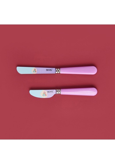 Roocc 2'li Kahvaltı Bıçağı Seti - Yeşil - 18 Cm + 16 Cm Çok Renkli