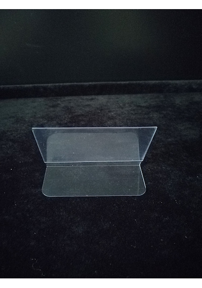 50 Adet Pvc Şeffaf Etiketlik 5x7 Cm Ayaklı İsimlik Pvc Etiketlik