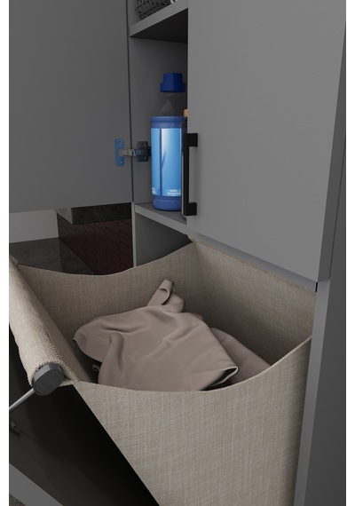 Modern Çamaşır Sepetli Çok Amaçlı Banyo Dolabı %100 Mdf Banyo Düzenleyici Dolap Bd06 Kül Gri Modern Çamaşır Sepetli Çok Amaçlı Banyo Dolabı %100 Mdf Banyo Düzenleyici Dolap Bd06 Kül Gri