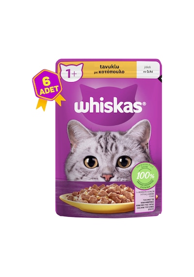 Whiskas Tavuklu Pouch Yetişkin Kedi Konservesi 6 x 85 G