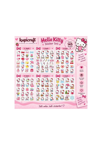 6 Sayfa Hello Kitty Sticker Seti Hello Kitty Temalı Ajanda Scrapbook Journal 0