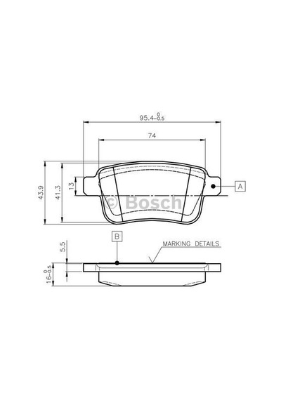 BOSCH 986495418 (0986TB3063)ARKA BALATA KNG III EXPRESS 1.5DCI 6.