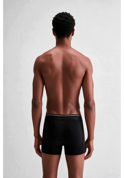 Trendybee Erkek Slim Fit Boxer 5 Adet Paket Likralı Rahat Kesim Özel Kutulu Gri - Siyah