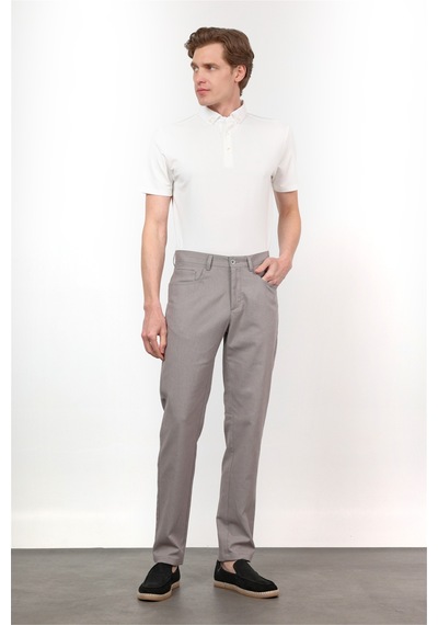 İmza Gri 5 Cep Slim Fit Pamuklu Pantolon 1003260170